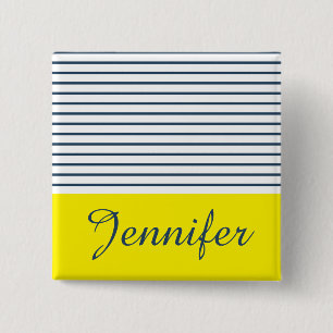 Bóton Quadrado 5.08cm Padrão striptep moderno