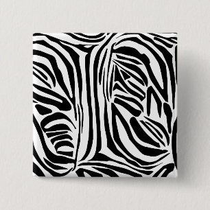 Bóton Quadrado 5.08cm Padrão zebra