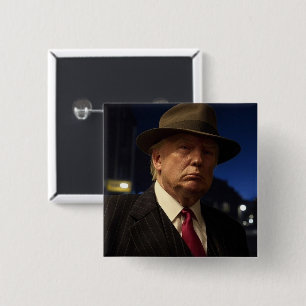 Bóton Quadrado 5.08cm padrinho da América Don J. Trump