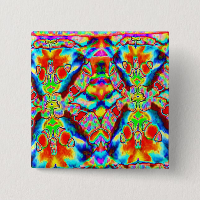 Bóton Quadrado 5.08cm Padrões estrangeiros mágicos (Frente)