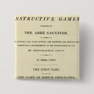 Bóton Quadrado 5.08cm Página de Título Curso completo de geografia