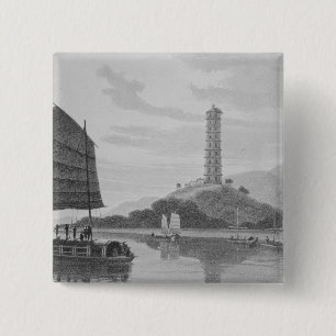 Bóton Quadrado 5.08cm Pagode de Whampoa, 1810