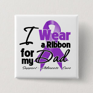 Bóton Quadrado 5.08cm Pai - Faixa de Opções do Câncer de pâncreas