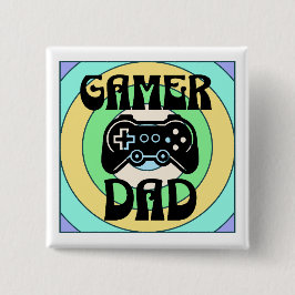 Bóton Quadrado 5.08cm Pai Gamer