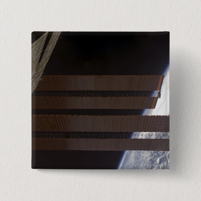 Bóton Quadrado 5.08cm Painel de matriz solar da Estação Espacial Interna (Frente)