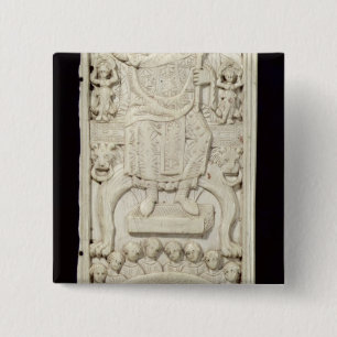 Bóton Quadrado 5.08cm Painel do Diptych do cônsul Areobindus