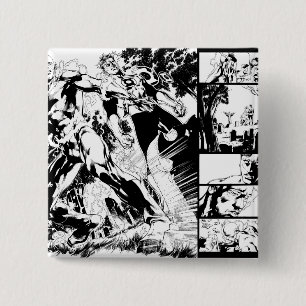 Bóton Quadrado 5.08cm Painel instantâneo e verde 2 da lanterna
