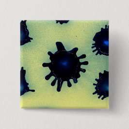 Bóton Quadrado 5.08cm Paint Splatter in Blue