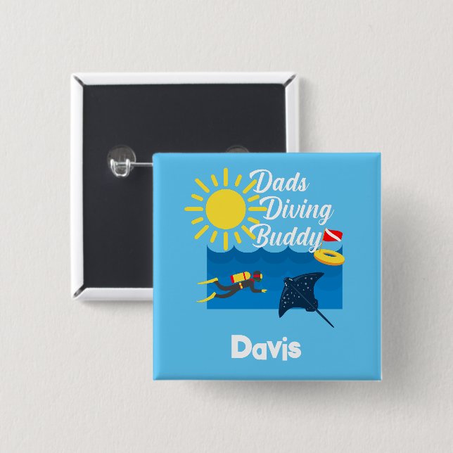 Bóton Quadrado 5.08cm Pais Difundindo Design de Buddy - Botão Quadrado (Frente & Verso)