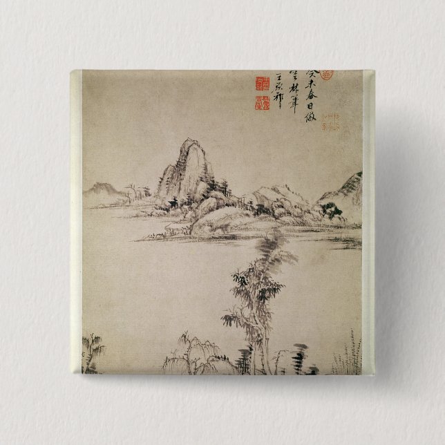 Bóton Quadrado 5.08cm Paisagem (Frente)