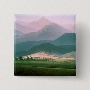 Bóton Quadrado 5.08cm Paisagem no Riesengebirge, 1810-11