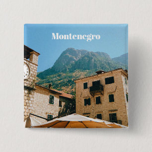Bóton Quadrado 5.08cm Paisagem urbana de Montenegro