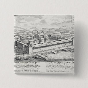 Bóton Quadrado 5.08cm Palácio de Diocletian (245-313), separação,