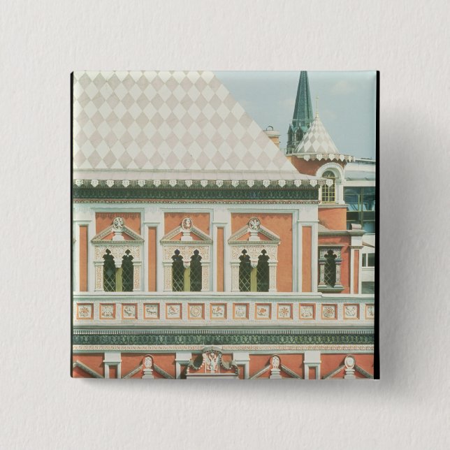 Bóton Quadrado 5.08cm Palácio de Terem (Frente)