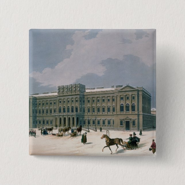 Bóton Quadrado 5.08cm Palácio do duque grande de Leuchtenberg (Frente)