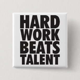 Bóton Quadrado 5.08cm Palavras Motivacionais - Trabalho De Duro Supera T