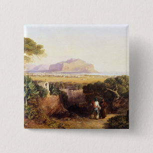 Bóton Quadrado 5.08cm Palermo, Sicília, 1847 (óleo em canvas)