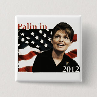 Bóton Quadrado 5.08cm Palin para o presidente em 2012
