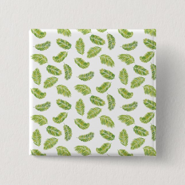 Bóton Quadrado 5.08cm Palmeiras tropicais (Frente)