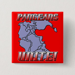 Bóton Quadrado 5.08cm Pangea Une a Geografia Botão