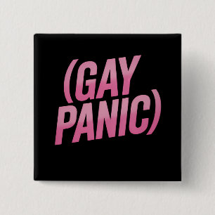 Bóton Quadrado 5.08cm Pânico Gay Protesto LGBTQ Orgulho