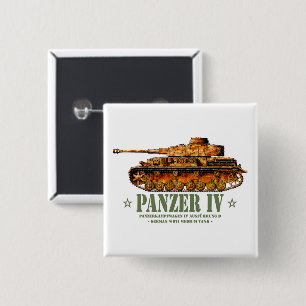 Bóton Quadrado 5.08cm Panzer IV Guerra Mundial 2.ª Divisão Média Alemã W