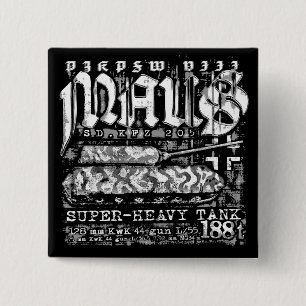 Bóton Quadrado 5.08cm Panzer VIII Maus