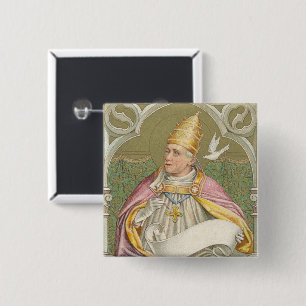 Bóton Quadrado 5.08cm Papa São Gregório Magno (M 067)