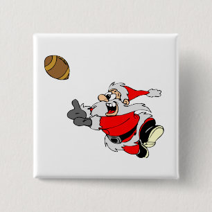 Bóton Quadrado 5.08cm Papai noel do futebol