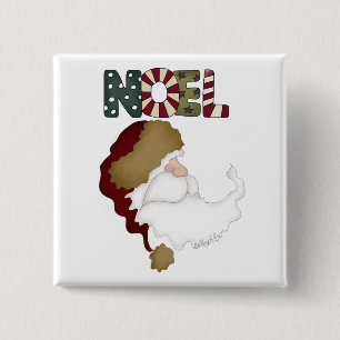 Bóton Quadrado 5.08cm Papais noeis Noel Holiday T-shirts e presentes