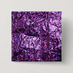 Bóton Quadrado 5.08cm Papel roxo do holograma