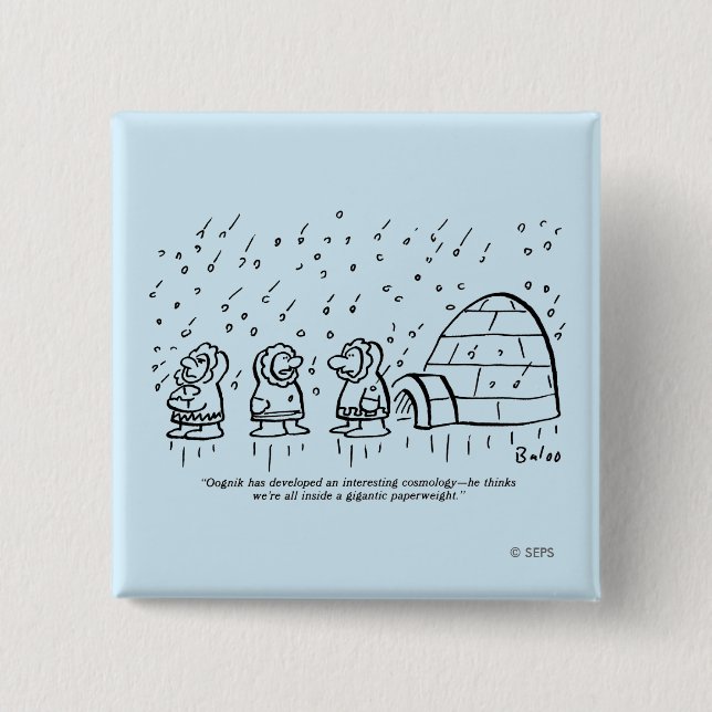 Bóton Quadrado 5.08cm Paperweight (Frente)