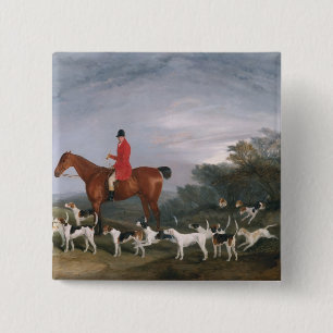 Bóton Quadrado 5.08cm Para fora caçando, 1841