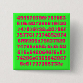 Bóton Quadrado 5.08cm Para os geeks.