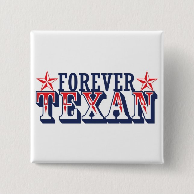 Bóton Quadrado 5.08cm Para sempre Texan (Frente)