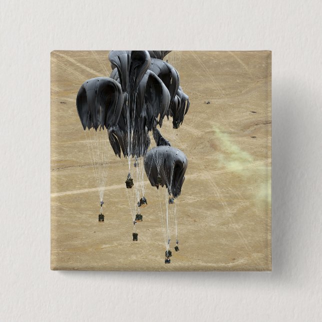 Bóton Quadrado 5.08cm Paraquedas do sistema de entrega de contentores (Frente)