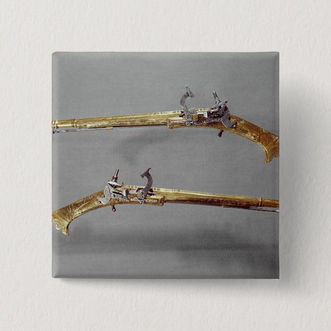 Bóton Quadrado 5.08cm Pares de pistolas, 1624-26 (Frente)