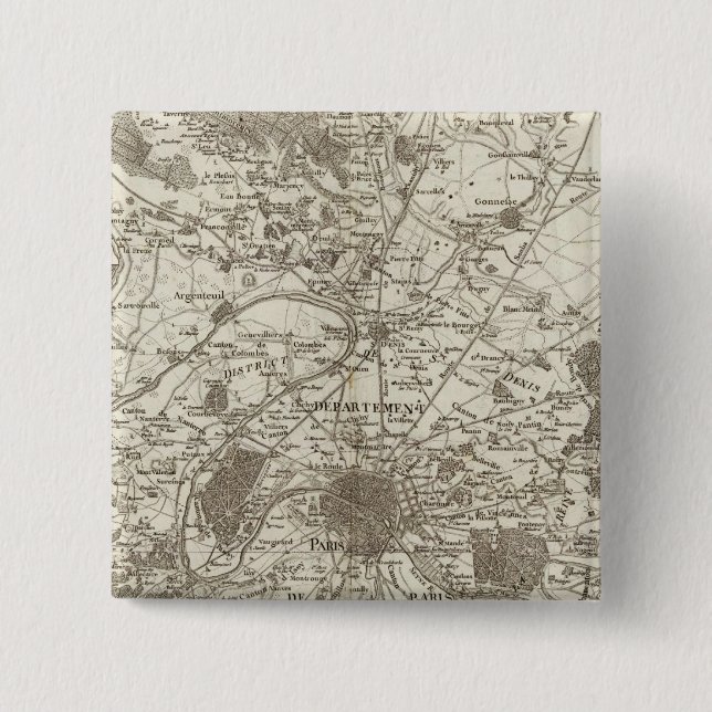 Bóton Quadrado 5.08cm Paris 5 (Frente)