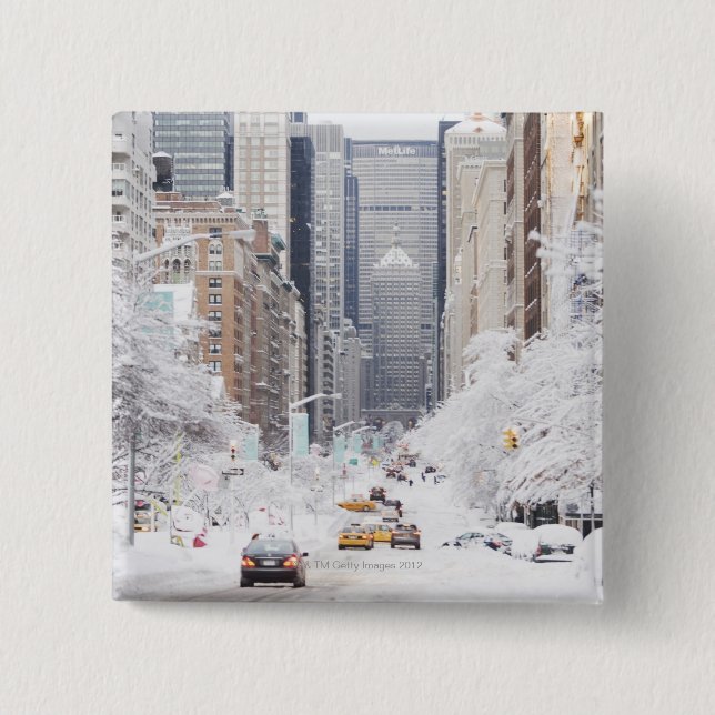 Bóton Quadrado 5.08cm Park Avenue (Frente)