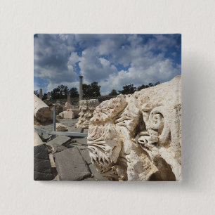 Bóton Quadrado 5.08cm Parque Nacional Beit She-An, ruínas da era romana