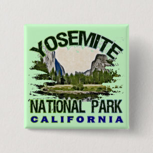 Bóton Quadrado 5.08cm Parque nacional de Yosemite, Califórnia