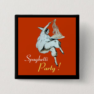 Bóton Quadrado 5.08cm PARTIDO ESPAGHETTI ITALIANO KITCHEN, RESTAURANTE v