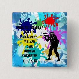 Bóton Quadrado 5.08cm Partido Paintball