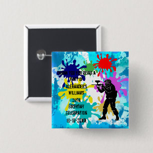 Bóton Quadrado 5.08cm Partido Paintball