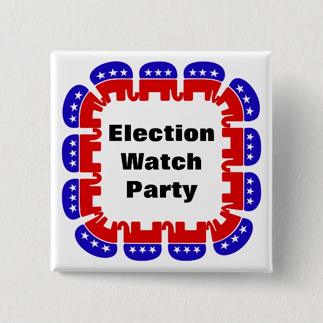 Bóton Quadrado 5.08cm Partido Republicano do Observatório Eleitoral (Frente)