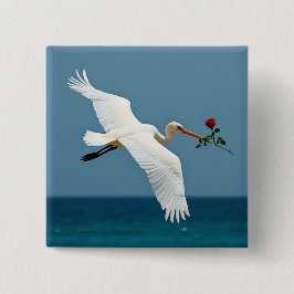 Bóton Quadrado 5.08cm Pássaro viajante