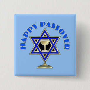 Bóton Quadrado 5.08cm Passover feliz