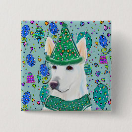 BÓTON QUADRADO 5.08CM PASTOR ALEMÃO