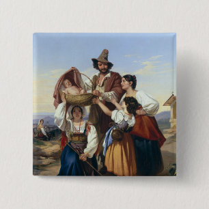Bóton Quadrado 5.08cm Pastor italiano, 1835