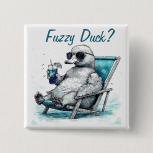 Bóton Quadrado 5.08cm Pato felpudo